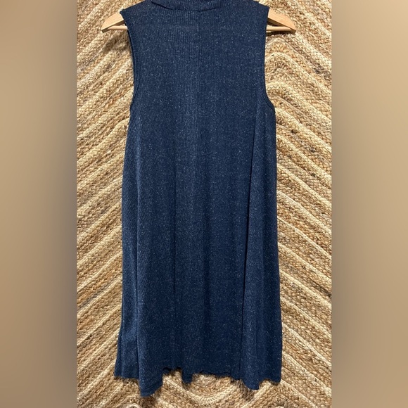 Urban Outfitters BDG Dark Blue Sleeveless Dress,High Neck,Size Large - Picture 2 of 9